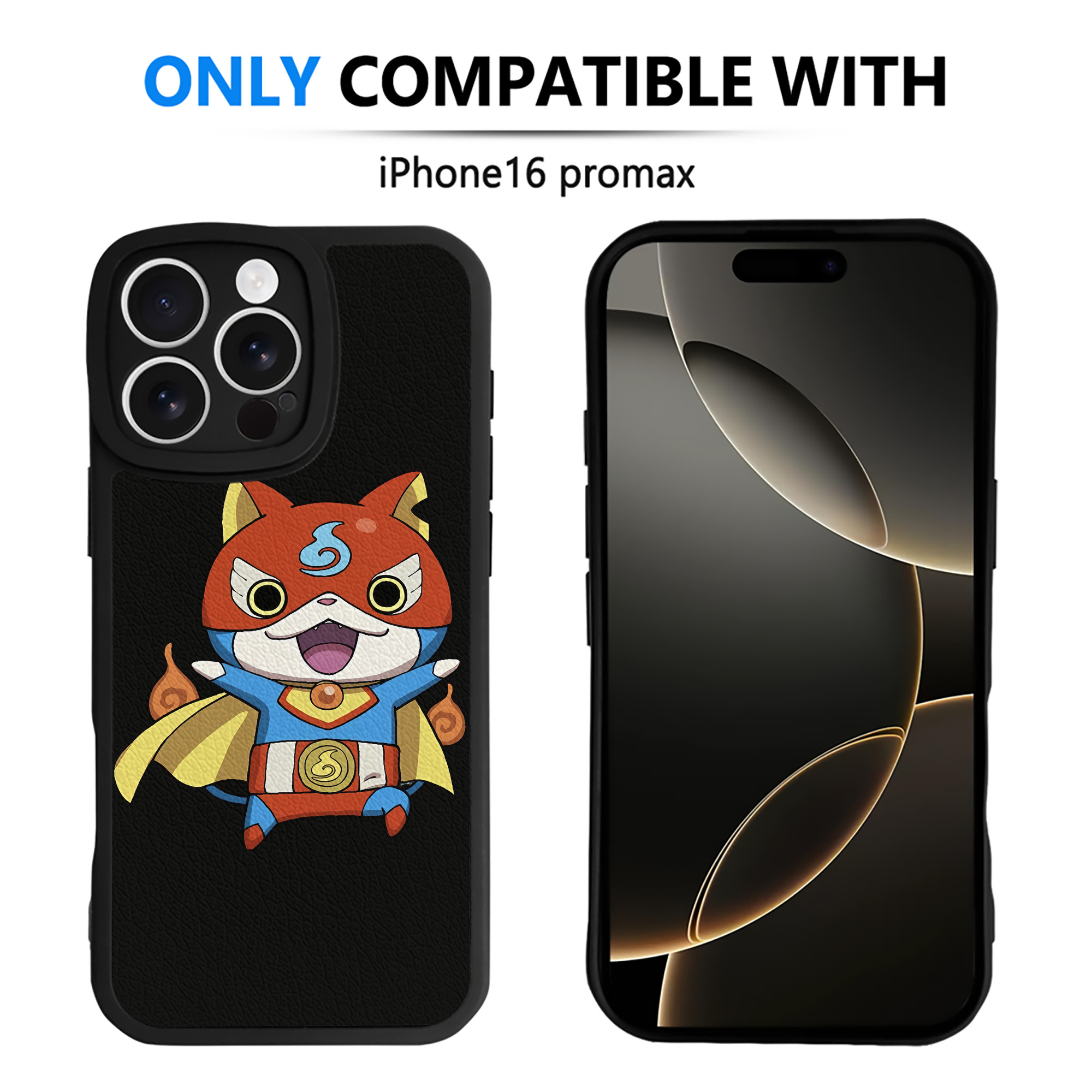 （画像用） 妖怪ウォッチ Yo-kai Watch 【iPhone 16シリーズ対応】シリコンスマホケース（レザー調） 材質：シリコン